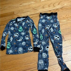 Disney Blue and Black Pajama Sets with Cartoon Skulls